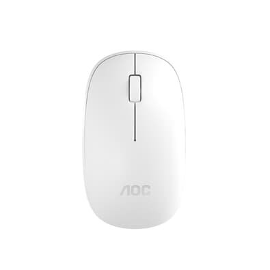 Mouse Sem Fio AOC MS200, 1200 DPI, 3 Botões, Design Ergonômico, Branco - MS200 WT Mouse Sem Fio AOC MS200, 1200 DPI, 3 Botões, Design Ergonômico, Branco - MS200 WT