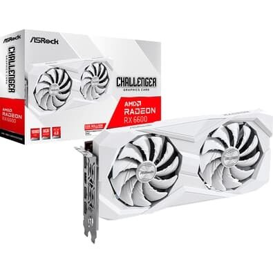 Placa de Vídeo ASRock RX 6600 Challenger White AMD Radeon, 8GB, GDDR6, DirectX 12 Ultimate, RDNA 2 - 90-GA4UZZ-00UANF Placa de Vídeo ASRock RX 6600 Challenger White AMD Radeon, 8GB, GDDR6, DirectX 12 Ultimate, RDNA 2 - 90-GA4UZZ-00UANF
