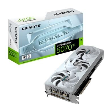 Placa de Vídeo Gigabyte RTX 5070 Ti EAGLE OC ICE SFF 16G NVIDIA GeForce, 16GB GDDR7, 256bits, RGB, DLSS, Ray Tracing - 9VN507TEOI-00-G10 Placa de Vídeo Gigabyte RTX 5070 Ti EAGLE OC ICE SFF 16G NVIDIA GeForce, 16GB GDDR7, 256bits, RGB, DLSS, Ray Tracing - 9VN507TEOI-00-G10