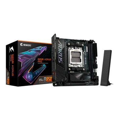 Placa Mãe Gigabyte B850I AORUS PRO, AMD AM5, Mini ITX, DDR5, RGB, Wi-Fi 7, Bluetooth, Preto - 9AB85IPRO-00 Placa Mãe Gigabyte B850I AORUS PRO, AMD AM5, Mini ITX, DDR5, RGB, Wi-Fi 7, Bluetooth, Preto - 9AB85IPRO-00