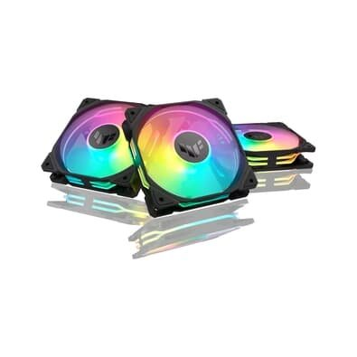 Kit com 3 Ventoinha Asus TUF Gaming TR120 Reverse , 120mm, ARGB, Preto - 90DA00D0-B00020
