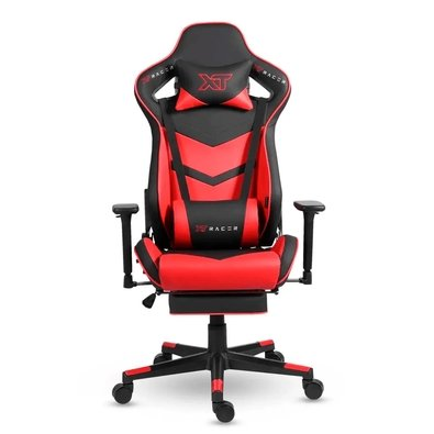 Cadeira Gamer XT Racer Taycan, Até 130Kg, Apoio de Pés, Retrátil, Braço 3D, Cilindro de Gás Classe 4, Couro PU, Preta e Vermelha - XTR-047 Cadeira Gamer XT Racer Taycan, Até 130Kg, Apoio de Pés, Retrátil, Braço 3D, Cilindro de Gás Classe 4, Couro PU, Preta e Vermelha - XTR-047