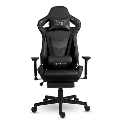 Cadeira Gamer XT Racer Taycan, Até 130Kg, Apoio de Pés, Retrátil, Braço 3D, Cilindro de Gás Classe 4, Couro PU, Preta - XTR-051 Cadeira Gamer XT Racer Taycan, Até 130Kg, Apoio de Pés, Retrátil, Braço 3D, Cilindro de Gás Classe 4, Couro PU, Preta - XTR-051
