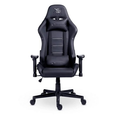 Cadeira Gamer XT Racer Attack, Até 120Kg, Reclinável, Com Almofadas, Cilindro de Gás Classe 4, Couro PU, Preta e Prata - XTR-055 Cadeira Gamer XT Racer Attack, Até 120Kg, Reclinável, Com Almofadas, Cilindro de Gás Classe 4, Couro PU, Preta e Prata - XTR-055