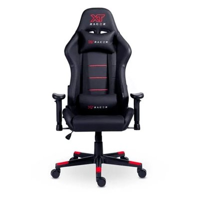 Cadeira Gamer XT Racer Attack, Até 120Kg, Reclinável, Com Almofadas, Cilindro de Gás Classe 4, Couro PU, Preta e Vermelha - XTR-056 Cadeira Gamer XT Racer Attack, Até 120Kg, Reclinável, Com Almofadas, Cilindro de Gás Classe 4, Couro PU, Preta e Vermelha - XTR-056