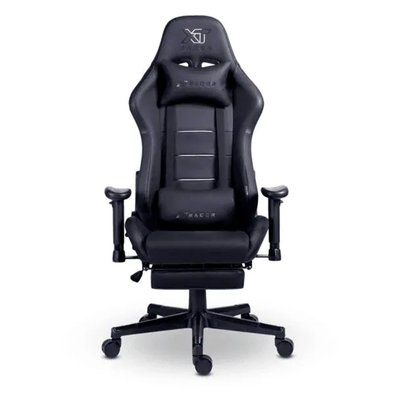 Cadeira Gamer XT Racer Attack, Até 120Kg, Reclinável, Apoio de Pés Retrátil, Cilindro de Gás Classe 4, Couro PU, Preta e Prata - XTR-060 Cadeira Gamer XT Racer Attack, Até 120Kg, Reclinável, Apoio de Pés Retrátil, Cilindro de Gás Classe 4, Couro PU, Preta e Prata - XTR-060