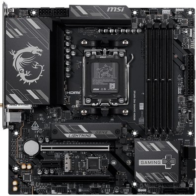 Placa-Mãe MSI B850M Gaming Pro WiFi 6E, AMD AM5, mATX, DDR5 - B850MGPROWIFI6E Placa-Mãe MSI B850M Gaming Pro WiFi 6E, AMD AM5, mATX, DDR5 - B850MGPROWIFI6E
