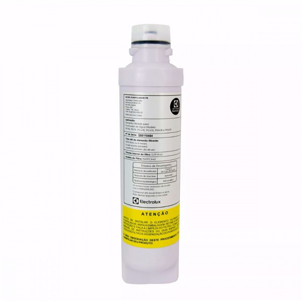 Filtro Refil Original para Purificador de Água Electrolux Pe11B e Pe11X Filtro Refil Original para Purificador de Água Electrolux Pe11B e Pe11X