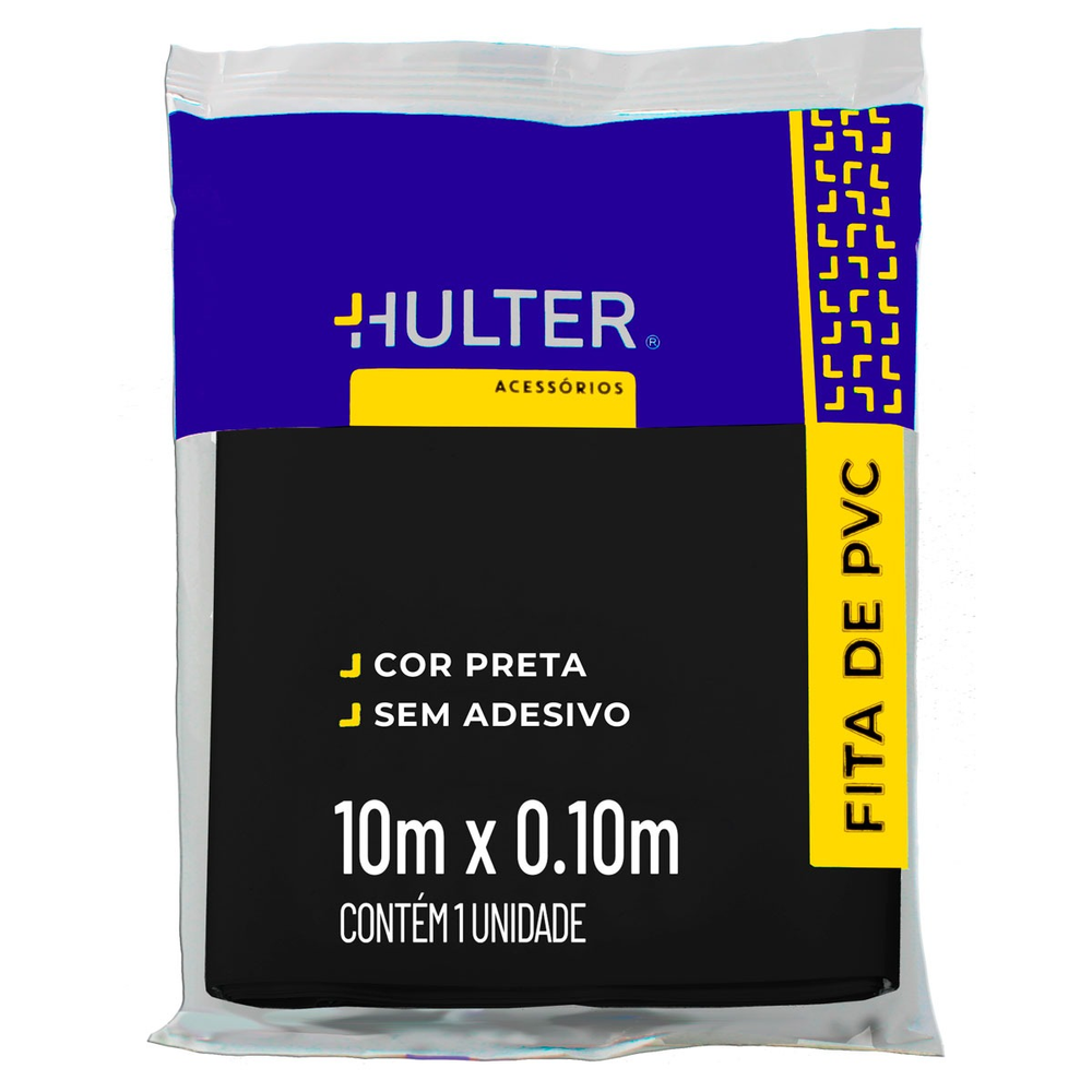 Fita PVC Sem Adesivo Preta Hulter 100X10m Fita PVC Sem Adesivo Preta Hulter 100X10m