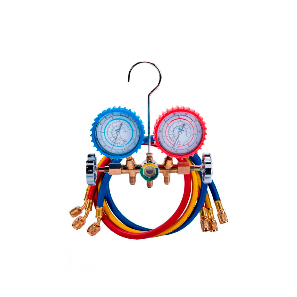 Kit Manifold com Visor e Jogo de Mangueiras 1/4 pol 90cm para R12/22/404/502 Hulter HT5536F Kit Manifold com Visor e Jogo de Mangueiras 1/4 pol 90cm para R12/22/404/502 Hulter HT5536F