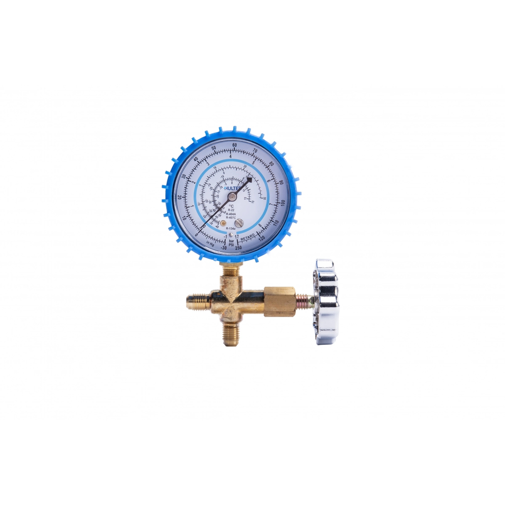 Manifold Simples 1 Via Baixa 1/4 pol para R22/134/404/407 Hulter HT5466GF Manifold Simples 1 Via Baixa 1/4 pol para R22/134/404/407 Hulter HT5466GF