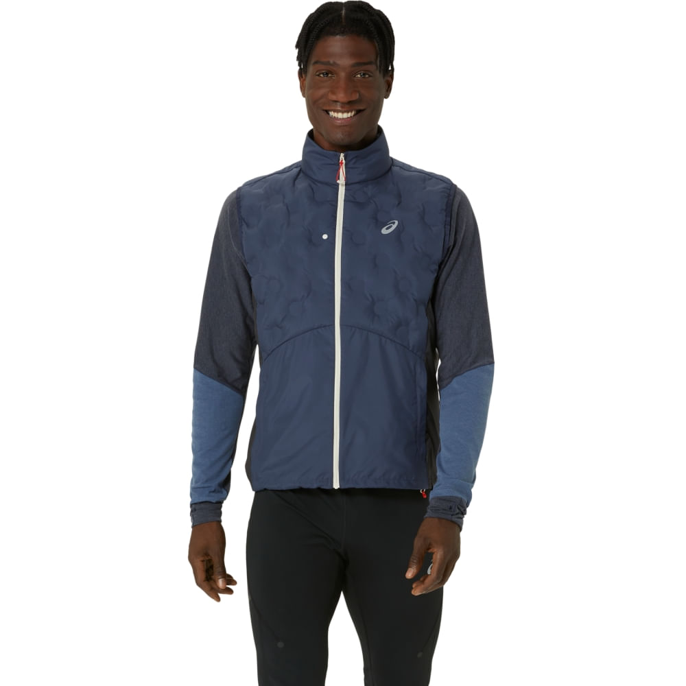 Colete ASICS Road Winter - Masculino - Azul Colete ASICS Road Winter - Masculino - Azul