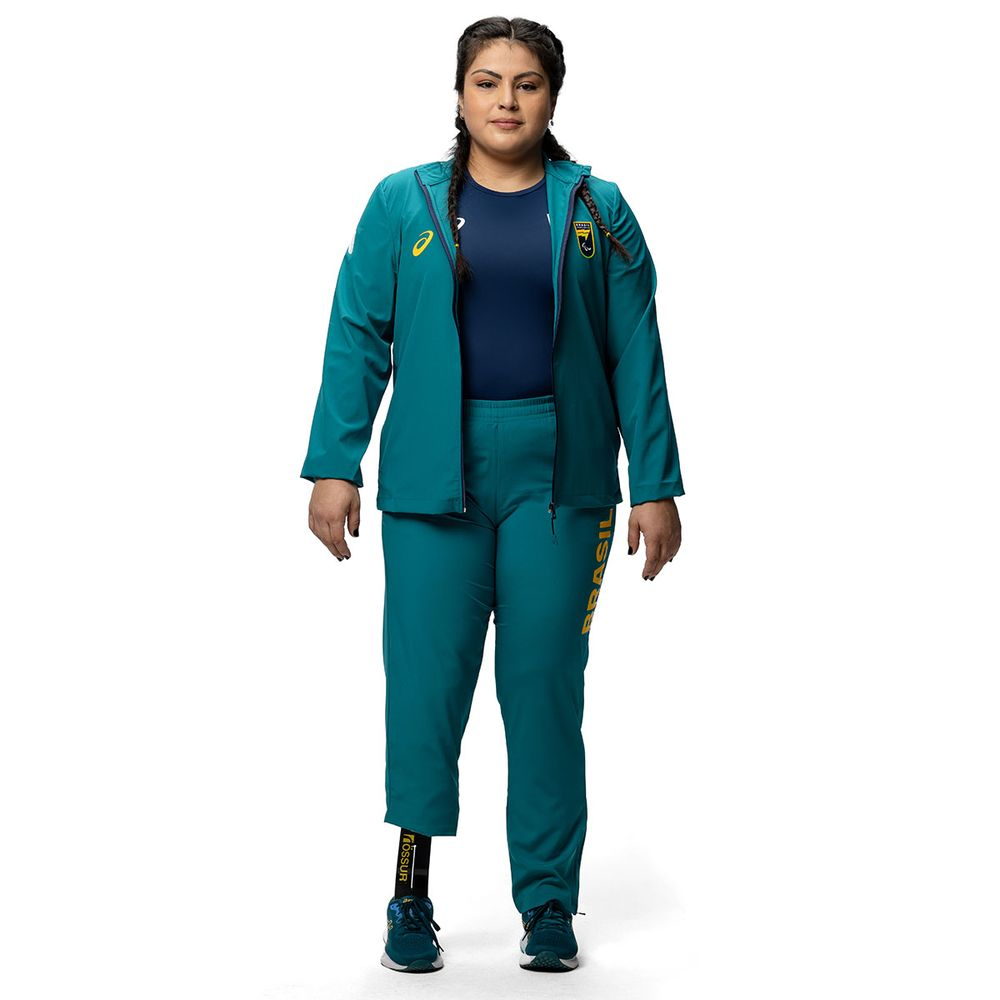 Jaqueta Corta Vento ASICS CPB Oficial - Unissex - Verde Jaqueta Corta Vento ASICS CPB Oficial - Unissex - Verde