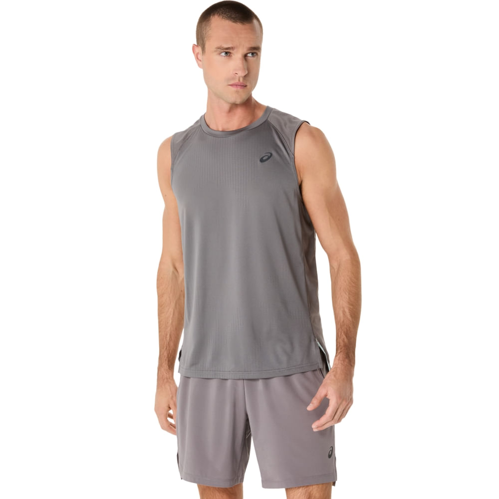 Regata ASICS Actibreeze Jacquard - Masculino - Cinza Regata ASICS Actibreeze Jacquard - Masculino - Cinza