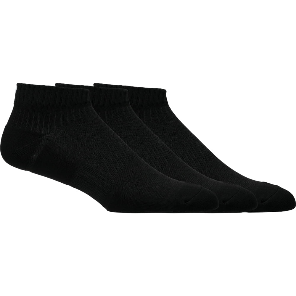Meia ASICS Practice Ankle 3 Pack - Unissex - Preto