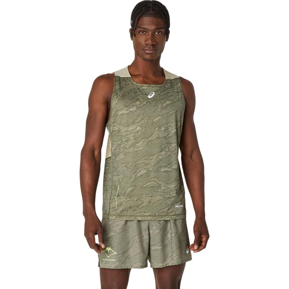 Regata ASICS Fujitrail - Masculino - Verde/Verde Regata ASICS Fujitrail - Masculino - Verde/Verde