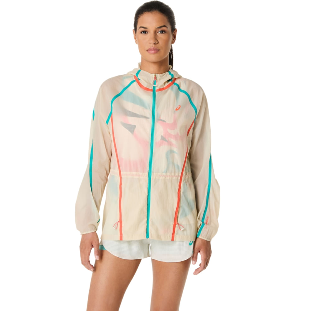 Jaqueta ASICS Limited Series Road - Feminino - Bege Jaqueta ASICS Limited Series Road - Feminino - Bege