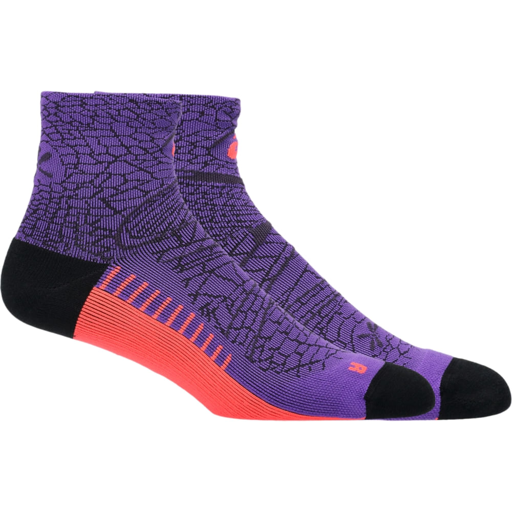 Meia ASICS Performance Run Quarter - Unissex - Roxo