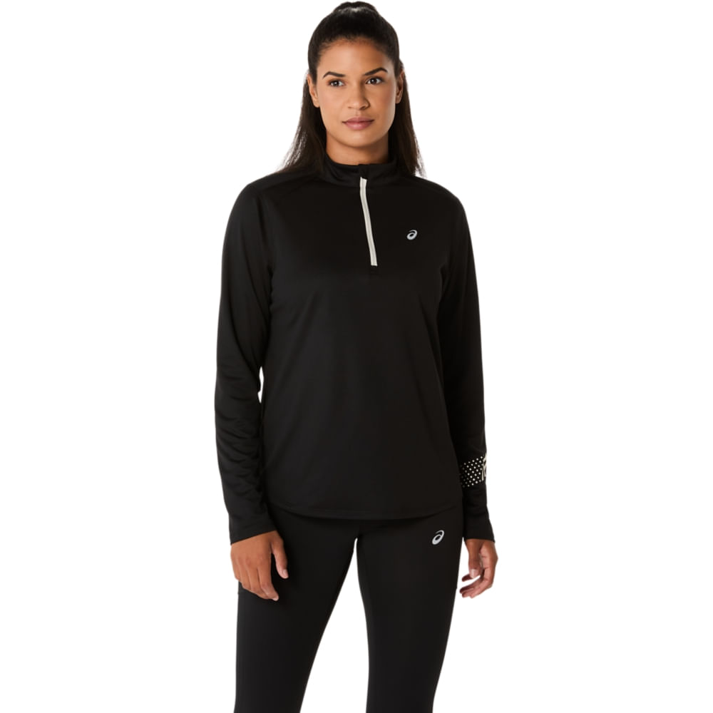 Camiseta ASICS Manga Longa - Feminino - Preto Camiseta ASICS Manga Longa - Feminino - Preto
