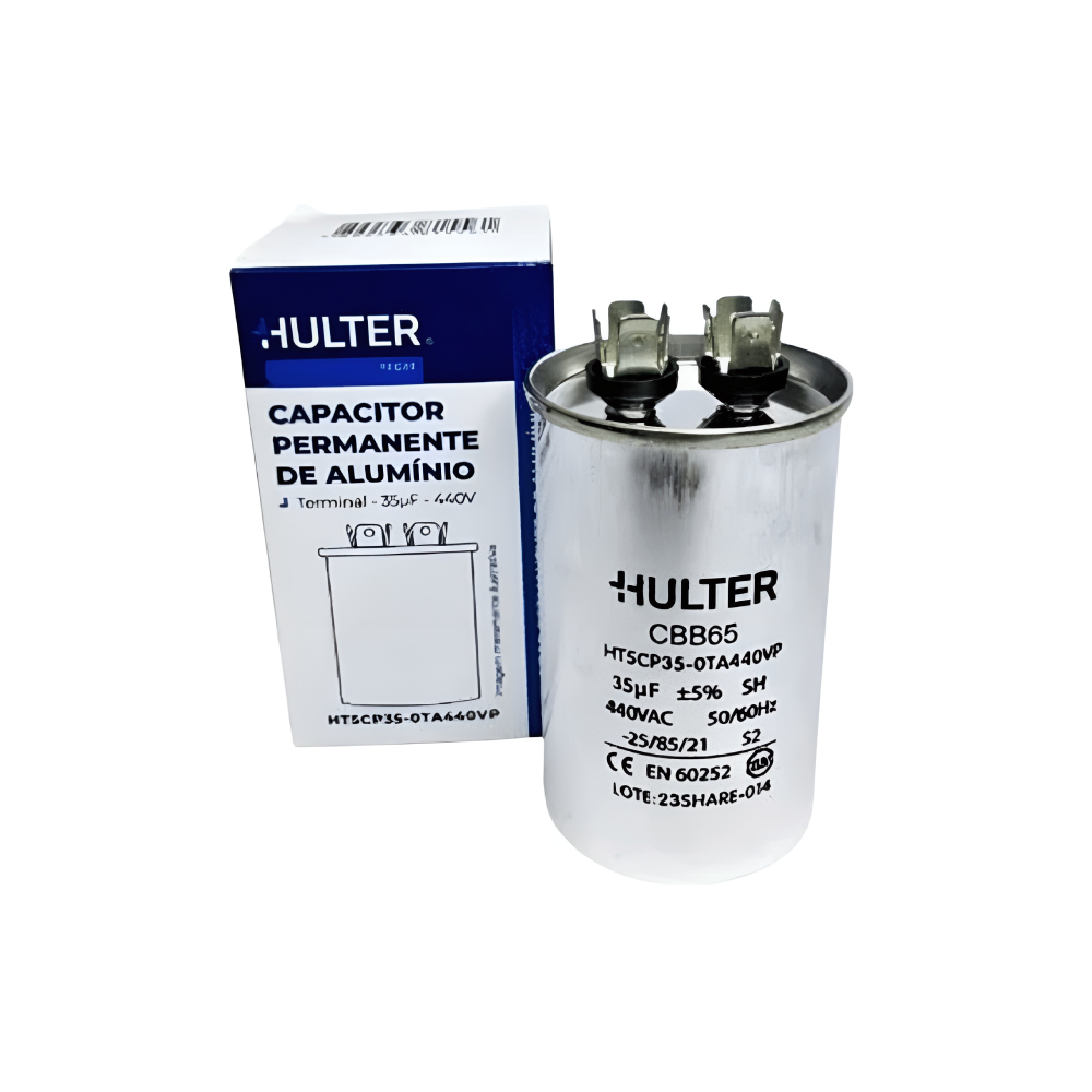Capacitor Terminal 35 MFD de Metal Hulter - 440V