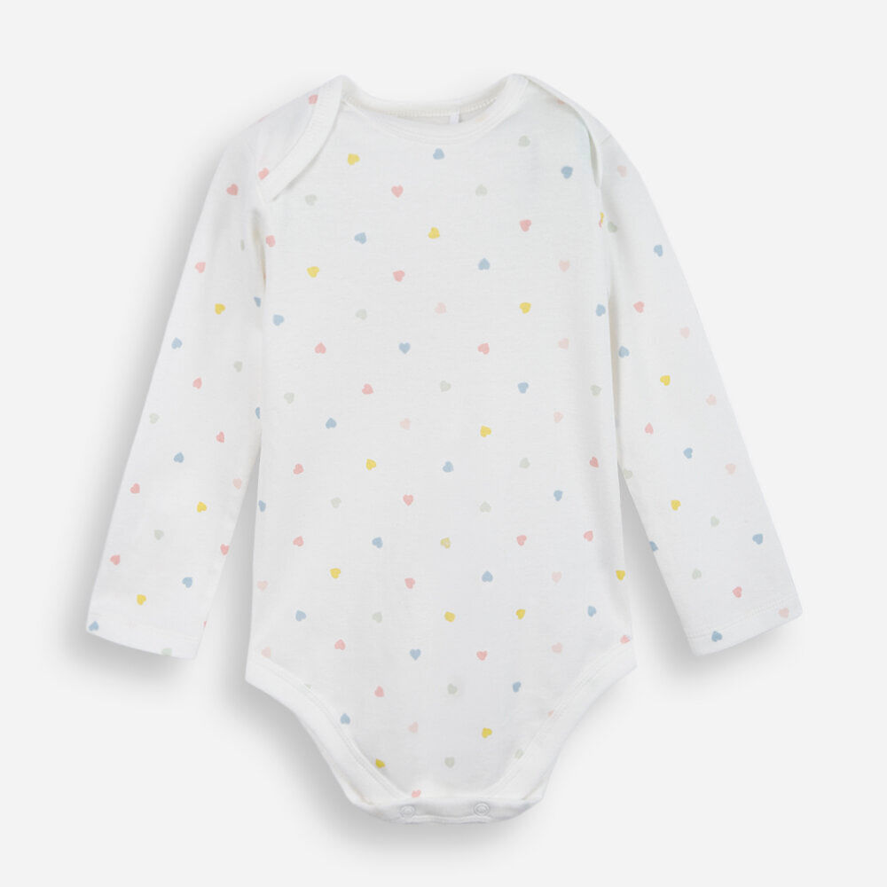 Body infantil de algodão poá off white Body infantil de algodão poá off white