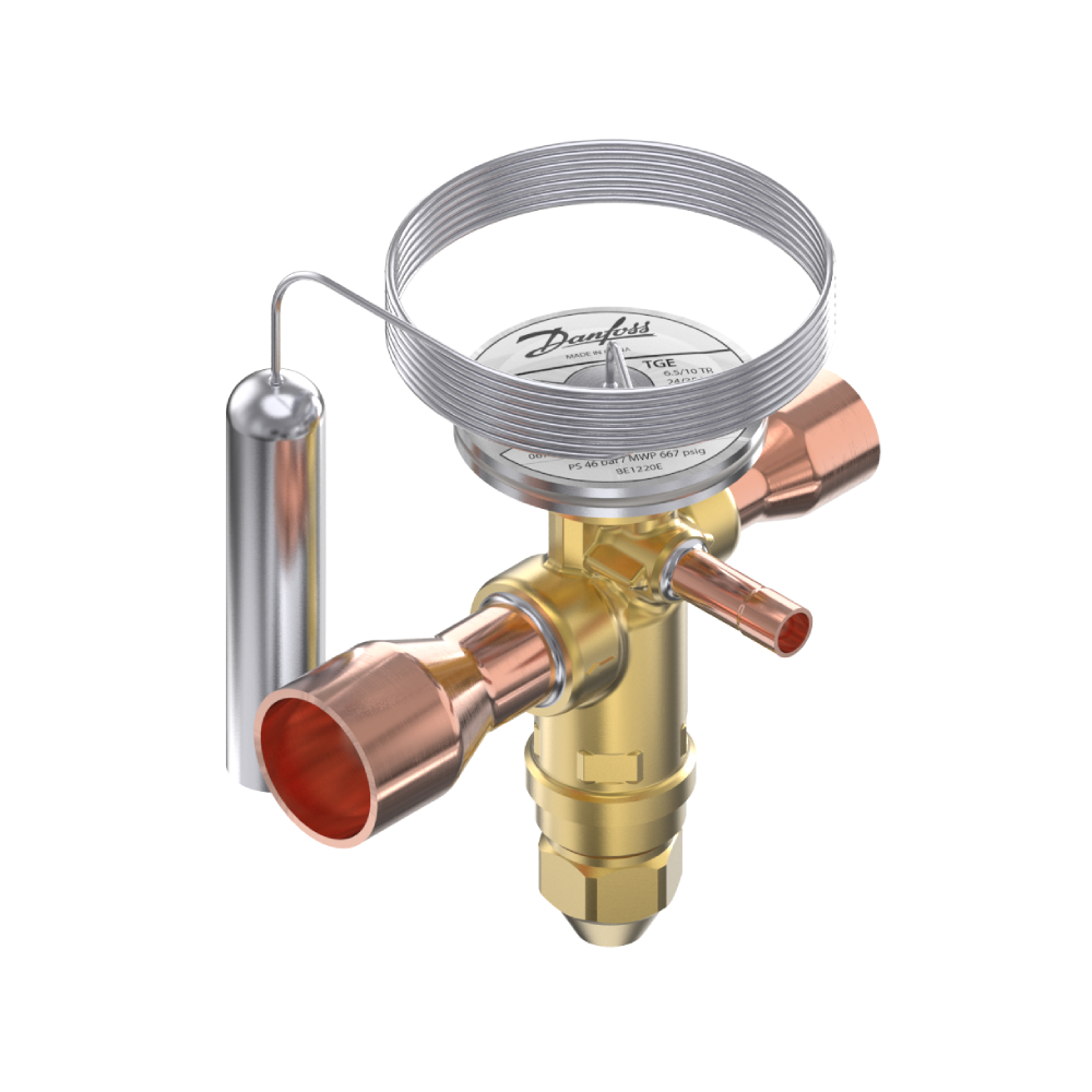 Válvula de expansão termostática TGE 7/8 x 1.1/8 Danfoss 067N2013 Válvula de expansão termostática TGE 7/8 x 1.1/8 Danfoss 067N2013