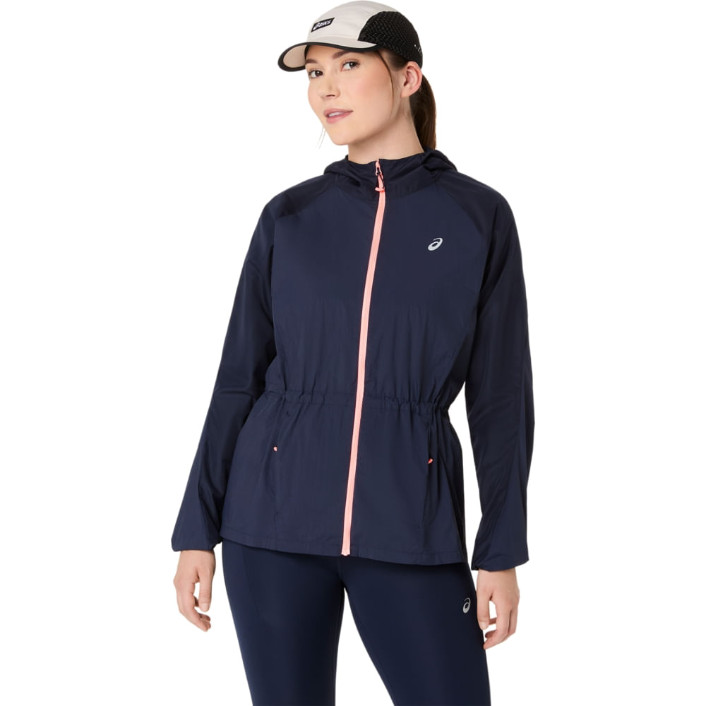 Jaqueta ASICS Road Packable - Feminino - Azul Jaqueta ASICS Road Packable - Feminino - Azul
