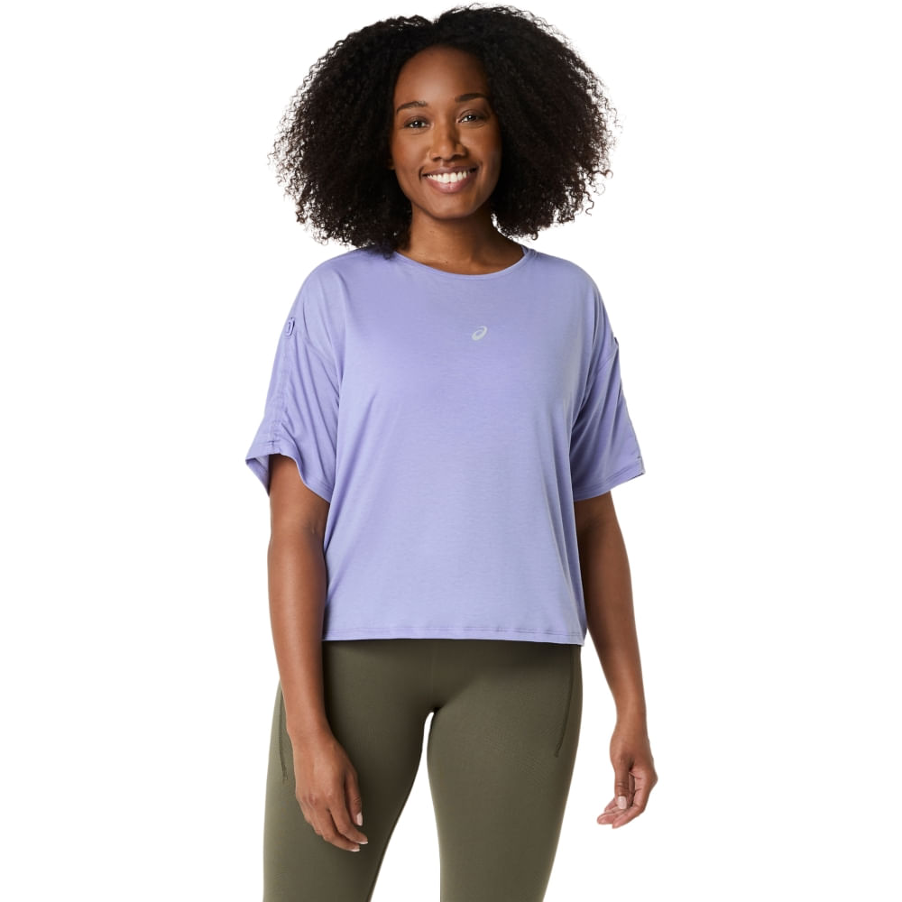 Camiseta ASICS Nagino Run Adjustable - Feminino - Roxo Camiseta ASICS Nagino Run Adjustable - Feminino - Roxo