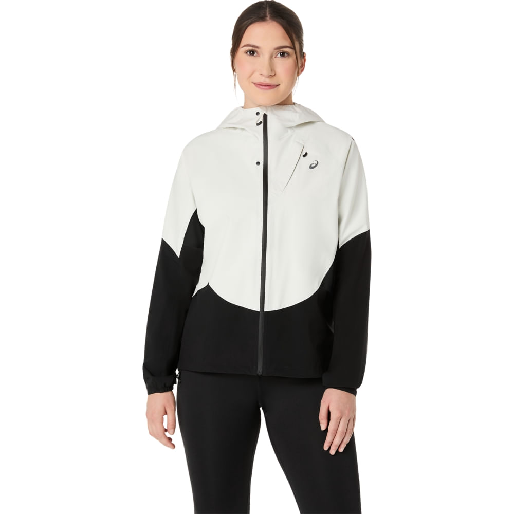 Jaqueta ASICS Metarun Legend - Feminino - Preto/Creme Jaqueta ASICS Metarun Legend - Feminino - Preto/Creme