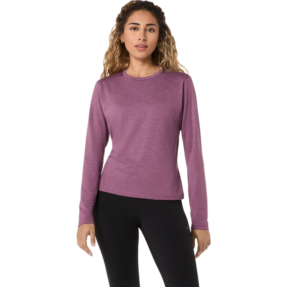 Camiseta Manga Longa Refined Texture - Roxo