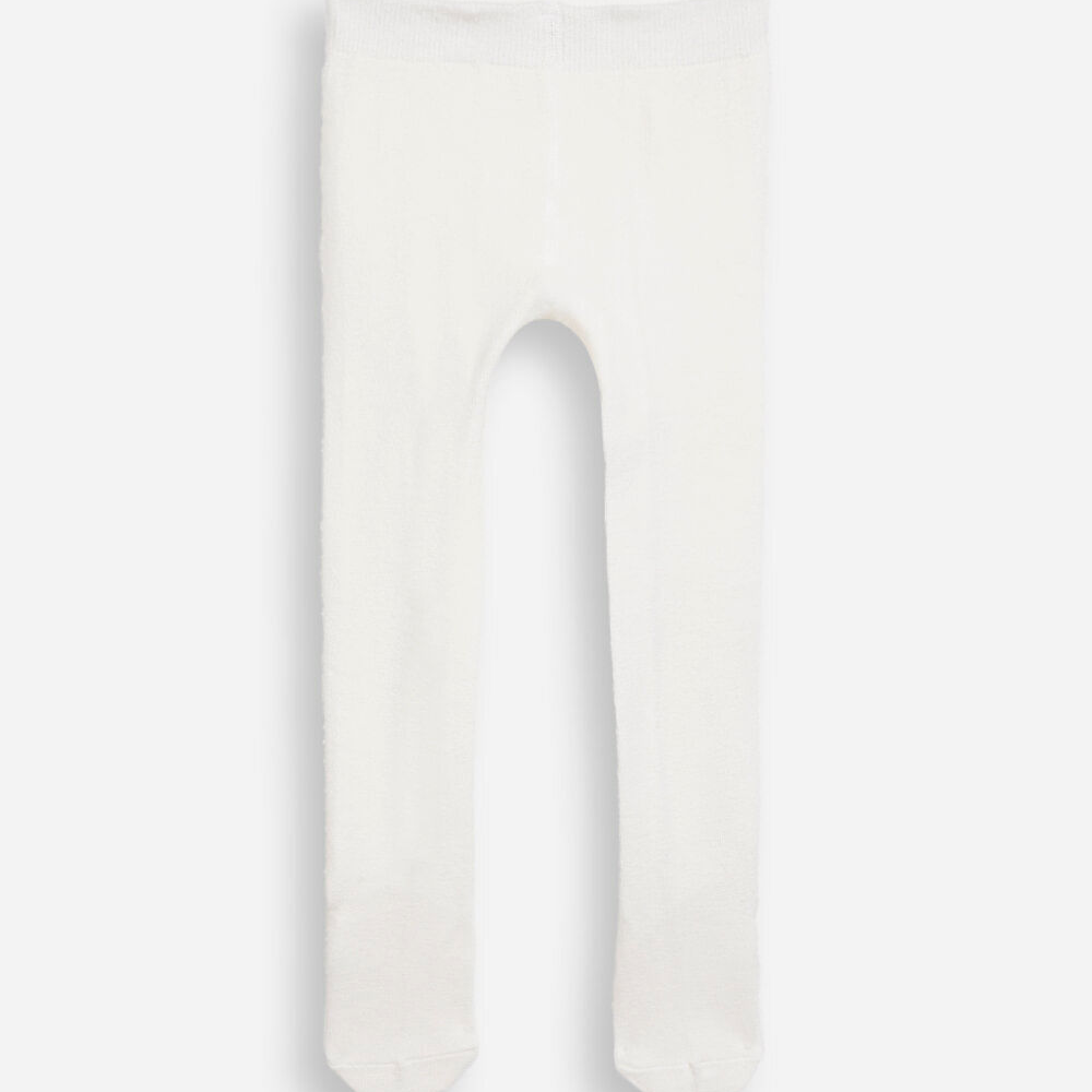 Meia calça infantil com algodão off white