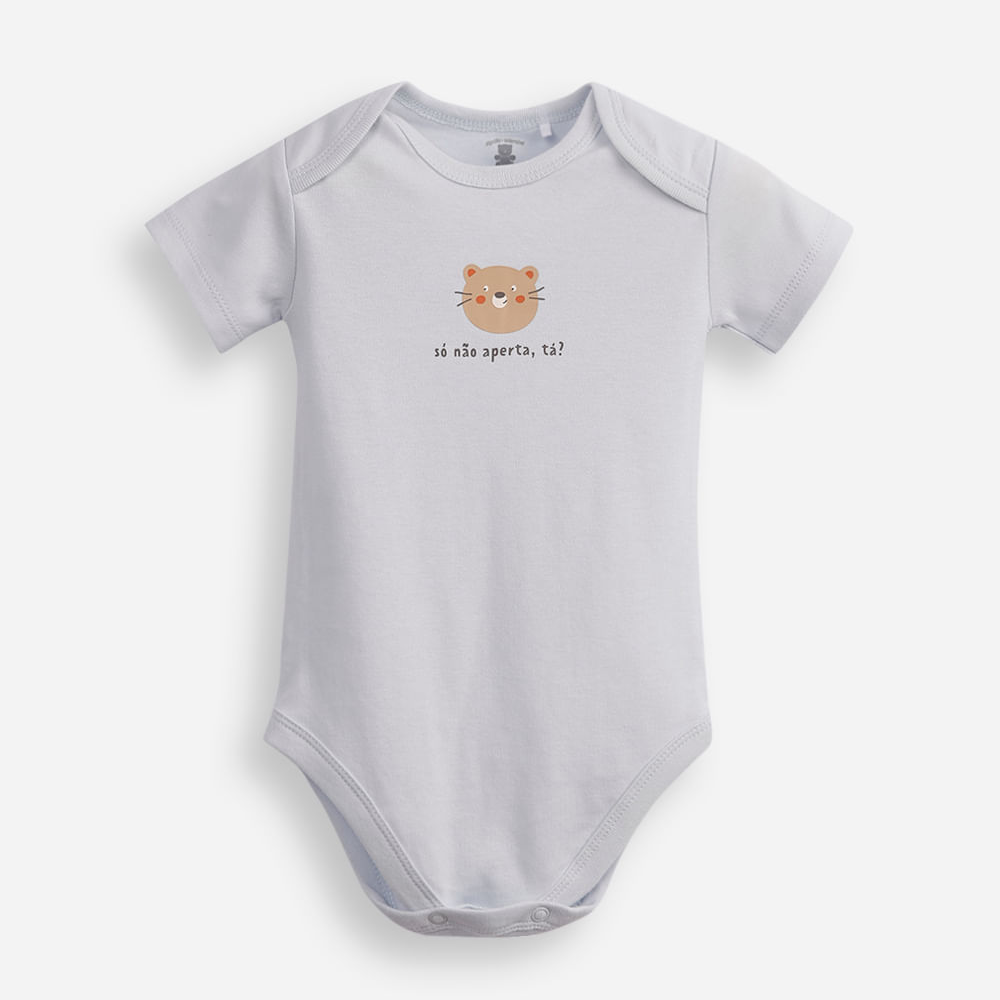 Body infantil de algodão só não aperta tá azul Body infantil de algodão só não aperta tá azul