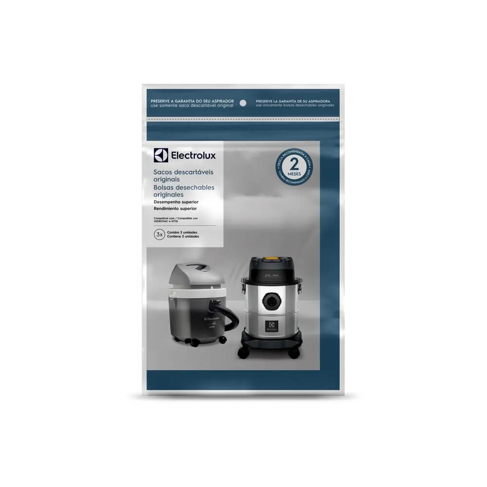 Saco para Aspirador de Pó Kit com 3 Unidades Hidrovac e GT12i Saco para Aspirador de Pó Kit com 3 Unidades Hidrovac e GT12i