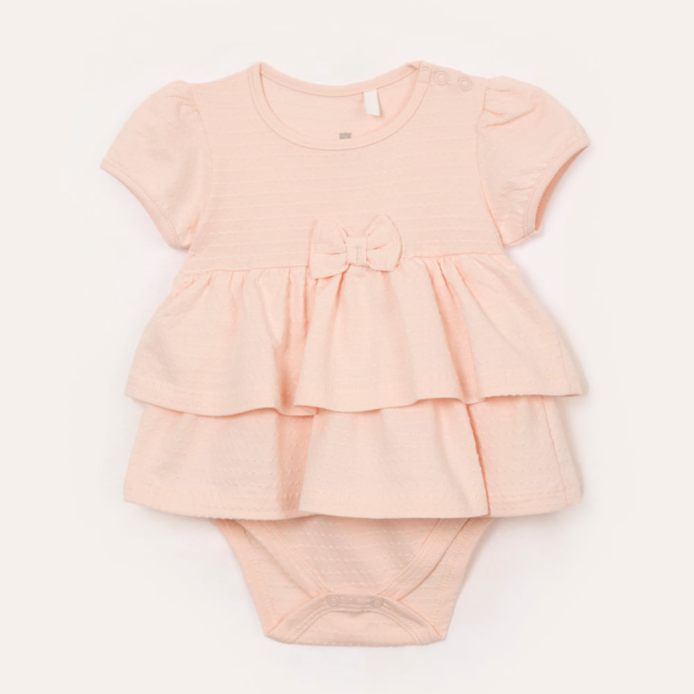 Body com saia infantil babados rosa Body com saia infantil babados rosa
