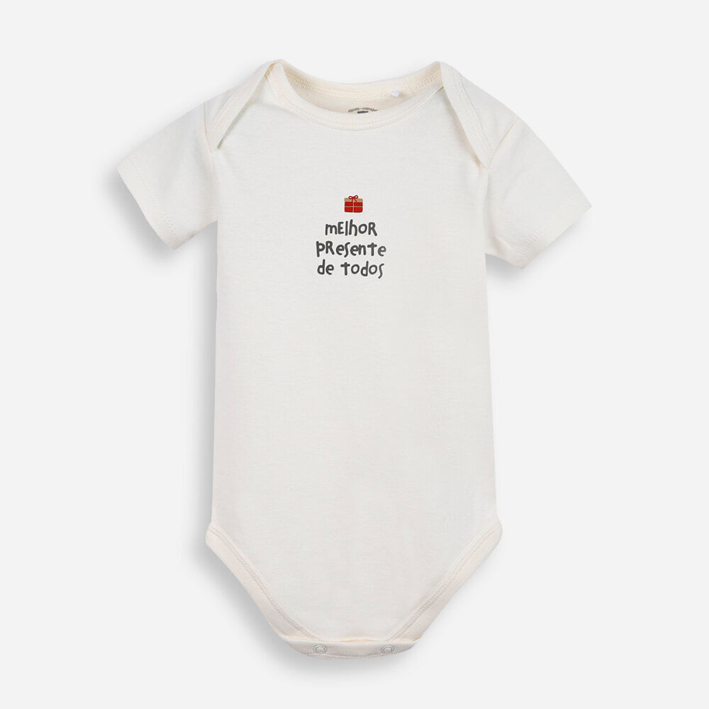 Body infantil de algodão com mangas curtas melhor presente de todos off white Body infantil de algodão com mangas curtas melhor presente de todos off white