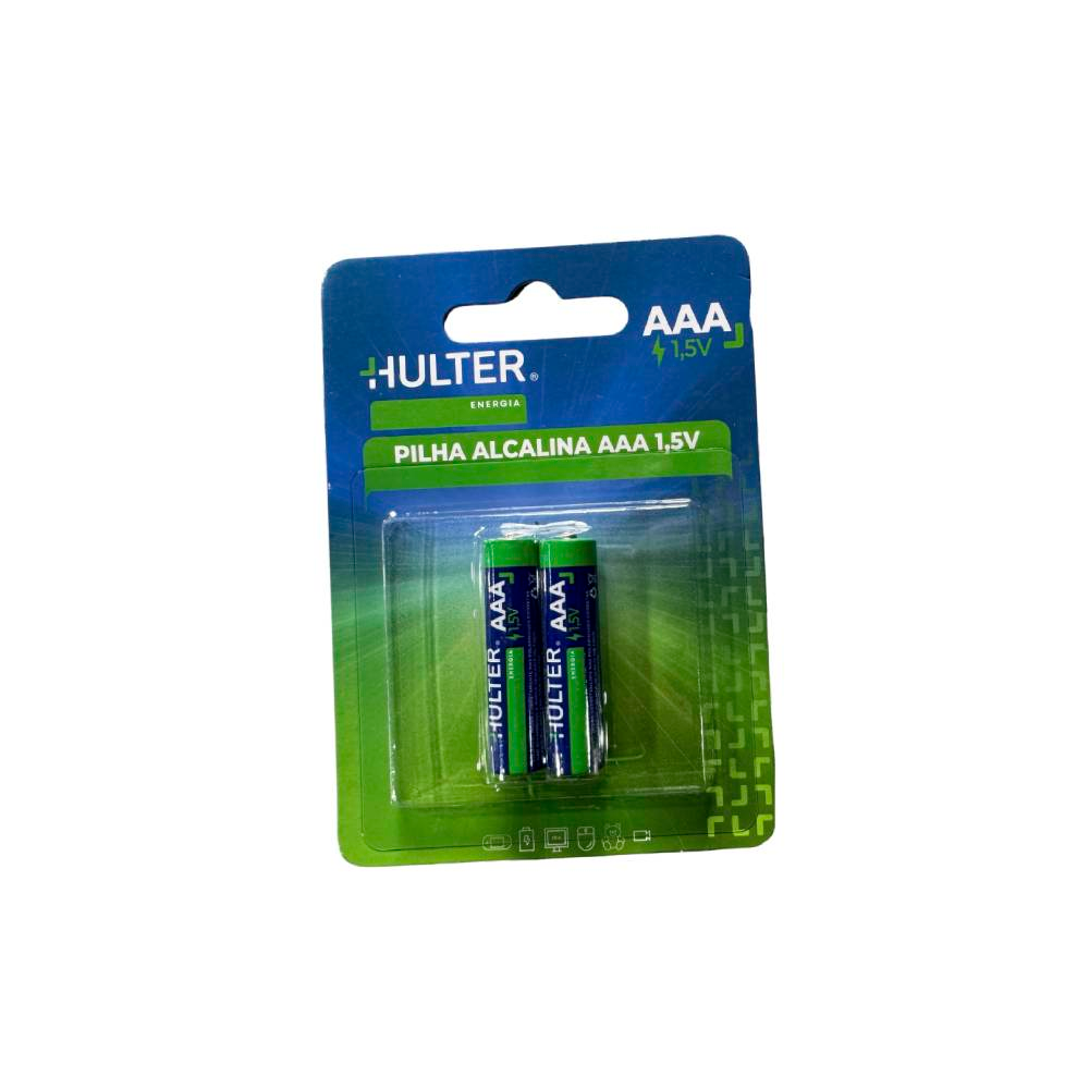 Pilha Hulter Alcalina AAA 1,5V Blister 2 Unidades HT1PILHA-AAA2F Pilha Hulter Alcalina AAA 1,5V Blister 2 Unidades HT1PILHA-AAA2F