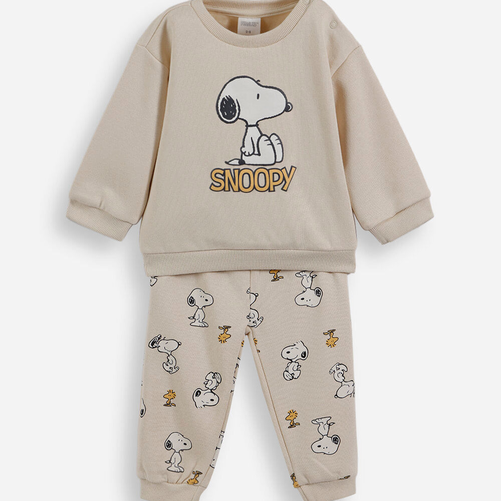 Conjunto infantil snoopy bege Conjunto infantil snoopy bege