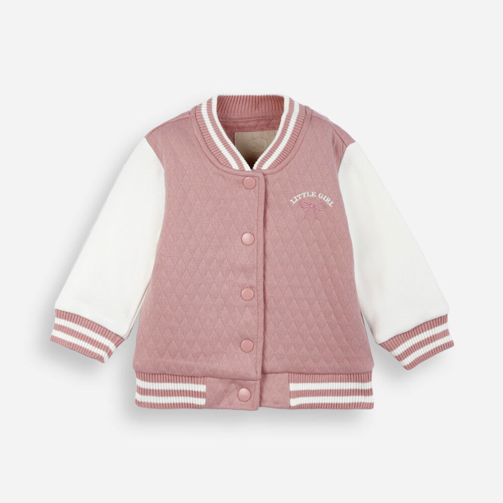 Jaqueta bomber infantil little girl bicolor rosa Jaqueta bomber infantil little girl bicolor rosa