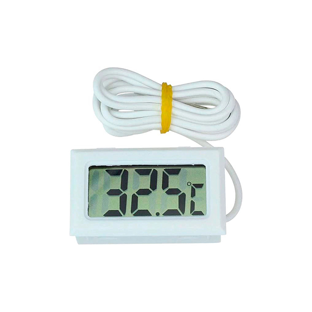 Termômetro Digital Retangular com sensor Hulter 1,5m -50+50 Branco HT2010BRC Termômetro Digital Retangular com sensor Hulter 1,5m -50+50 Branco HT2010BRC