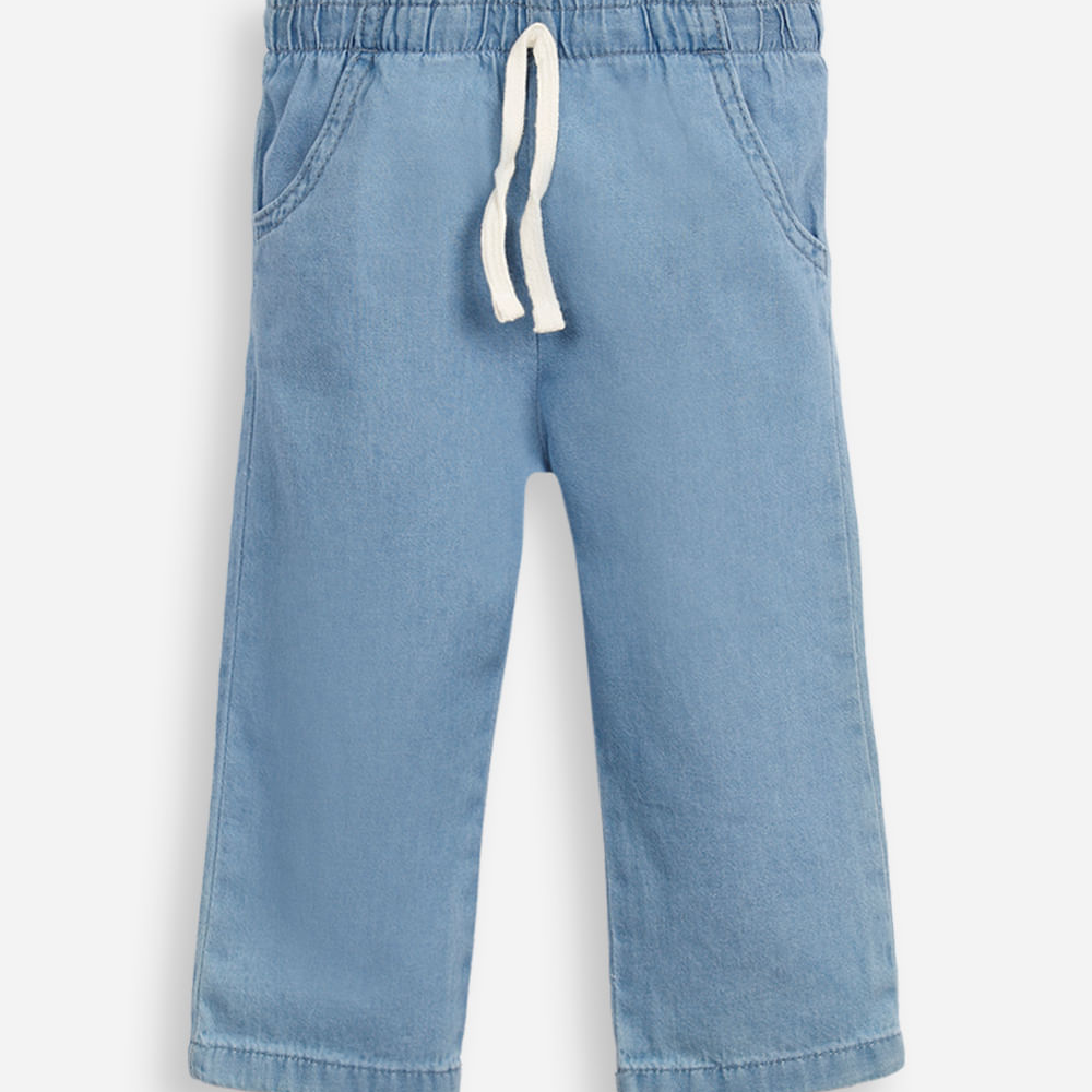 Calça reta infantil jeans azul