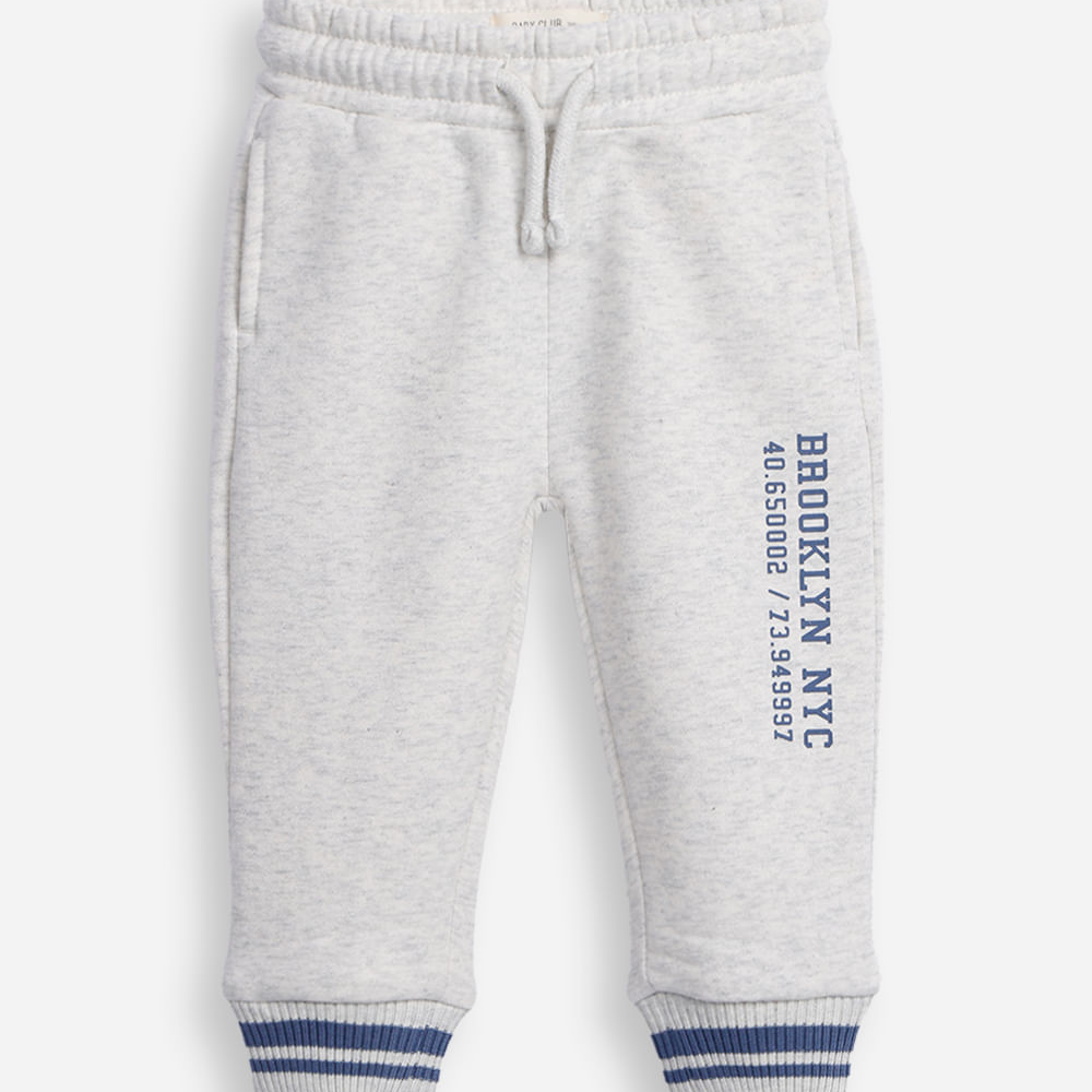 Calça jogger de moletom infantil cinza