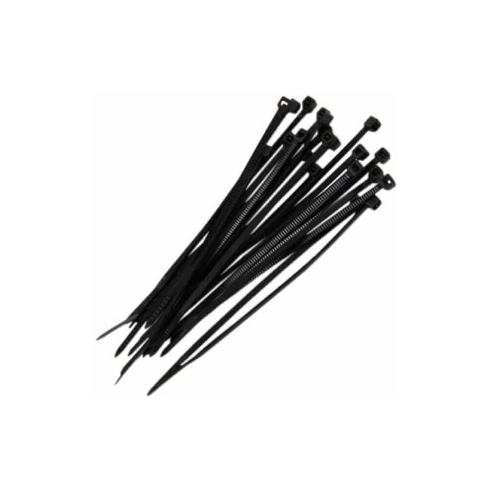Abraçadeira Nylon 20 x 0,36 cm Hulter 100 Peças Preta HT1200UVPP Abraçadeira Nylon 20 x 0,36 cm Hulter 100 Peças Preta HT1200UVPP