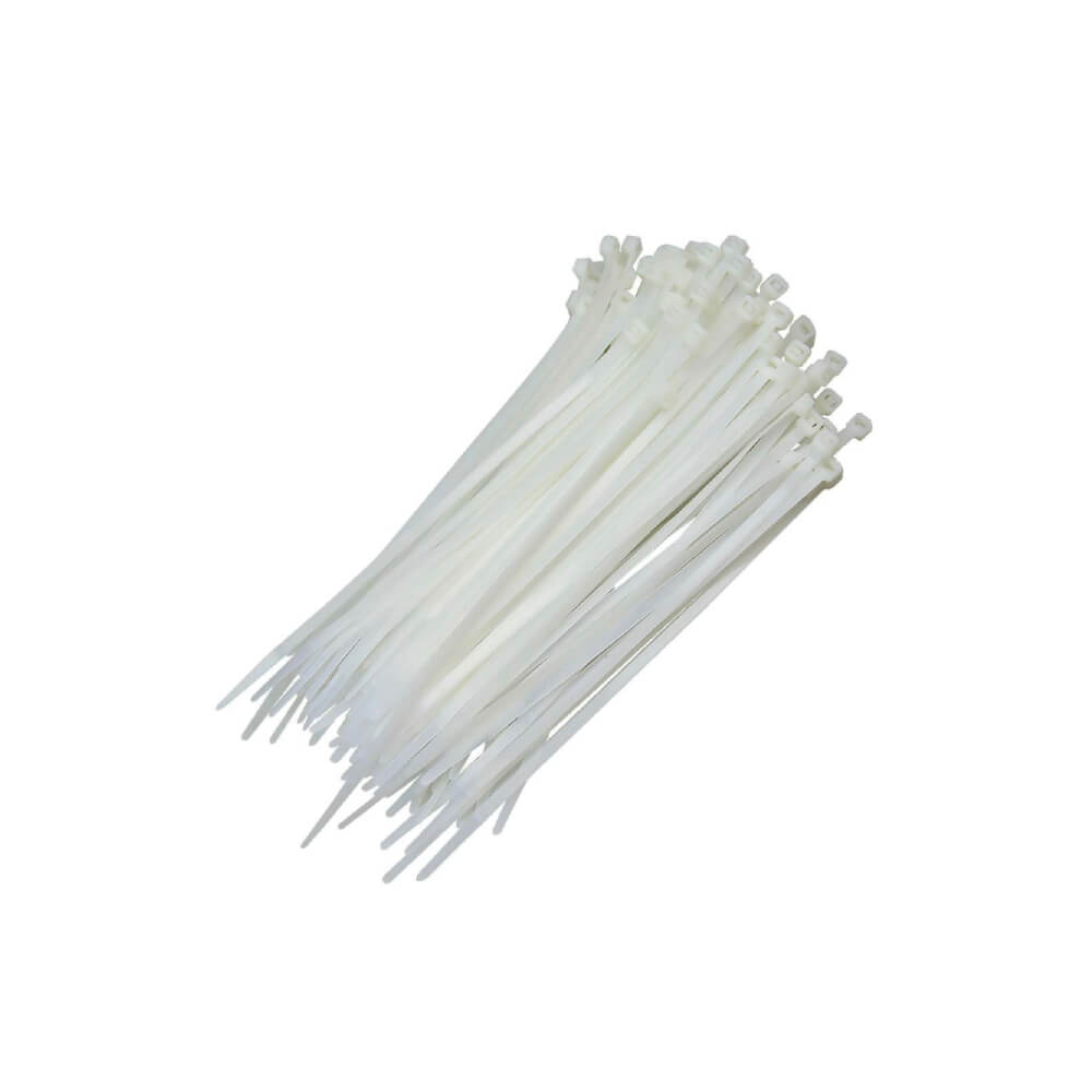 Abraçadeira de Nylon Hulter 300 X 4,8mm com 100 Peças Branca Abraçadeira de Nylon Hulter 300 X 4,8mm com 100 Peças Branca