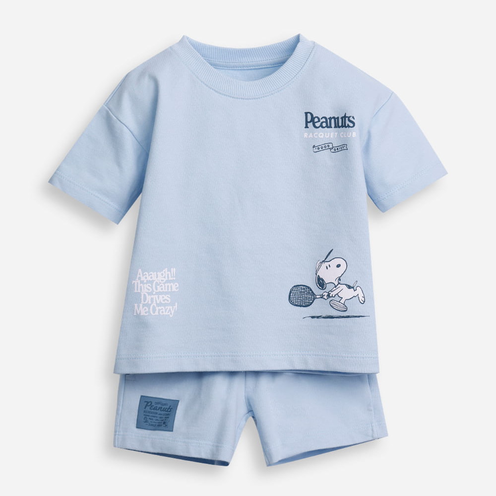 Conjunto infantil curto snoopy azul Conjunto infantil curto snoopy azul