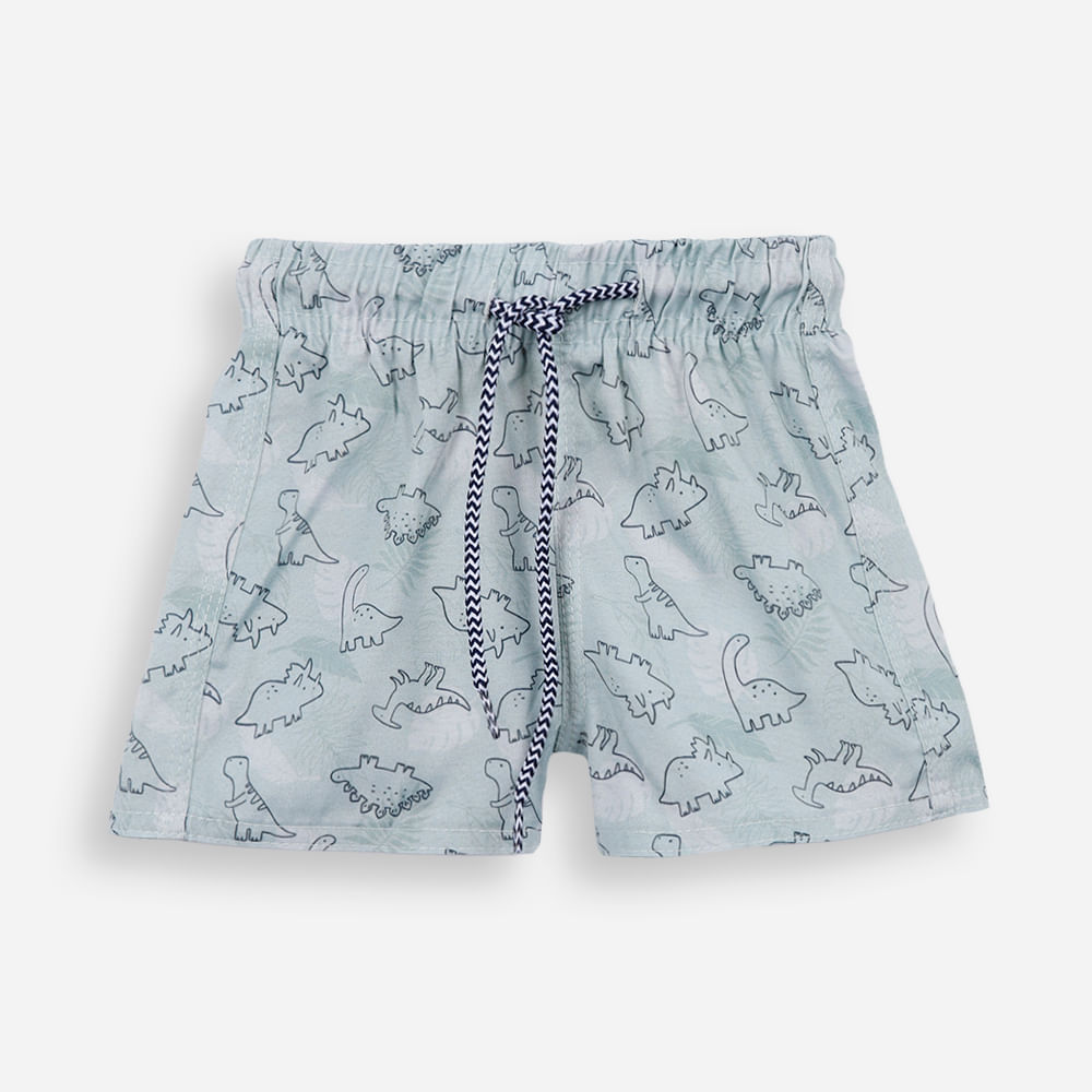 Short boardshort infantil dino verde Short boardshort infantil dino verde