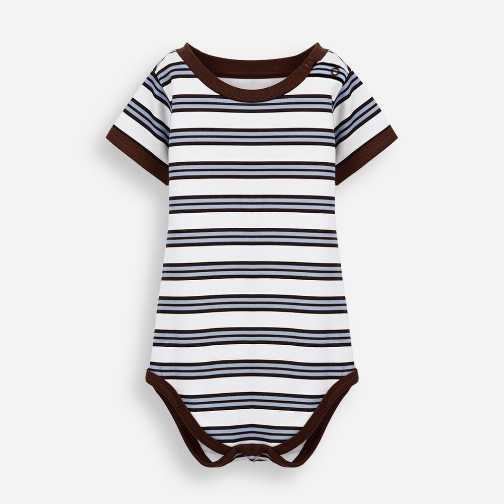 Body infantil de algodão listrado colorido Body infantil de algodão listrado colorido