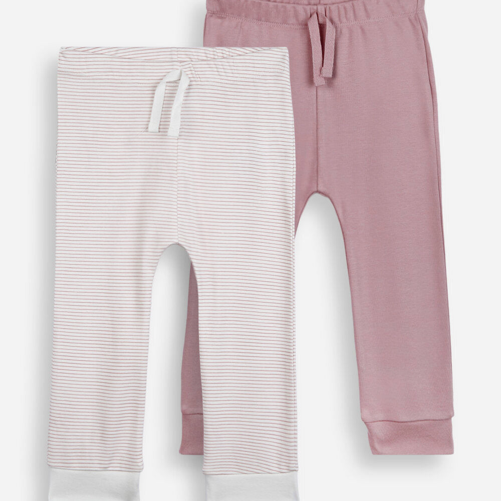 Kit de 2 calças infantis jogger rosa Kit de 2 calças infantis jogger rosa
