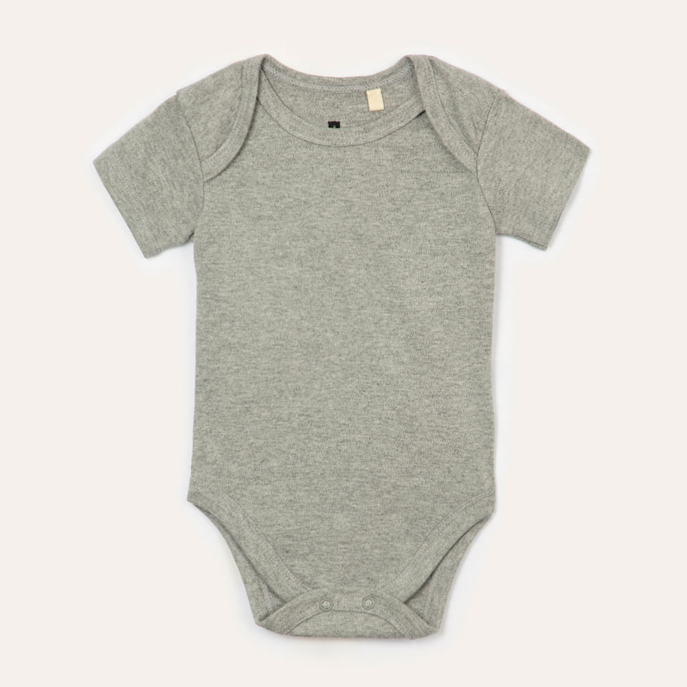 Body de algodão infantil mescla cinza Body de algodão infantil mescla cinza