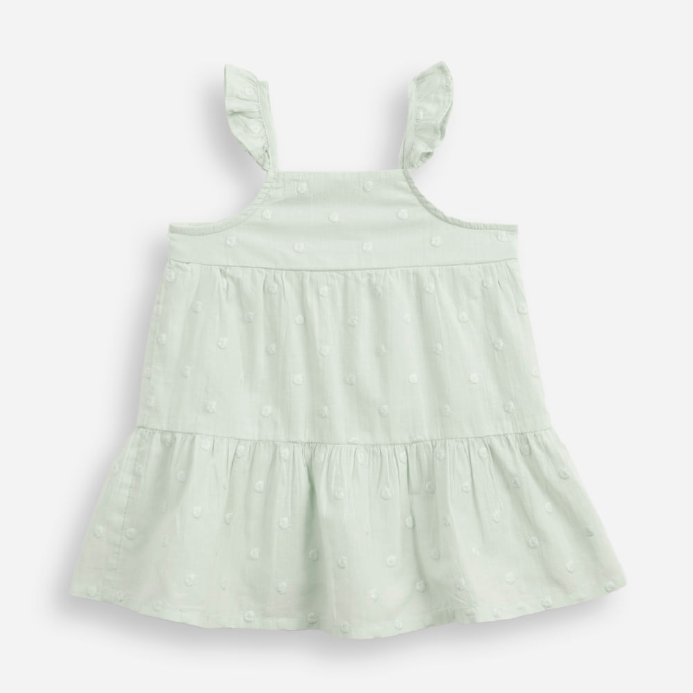 Vestido baby texturizado verde Vestido baby texturizado verde