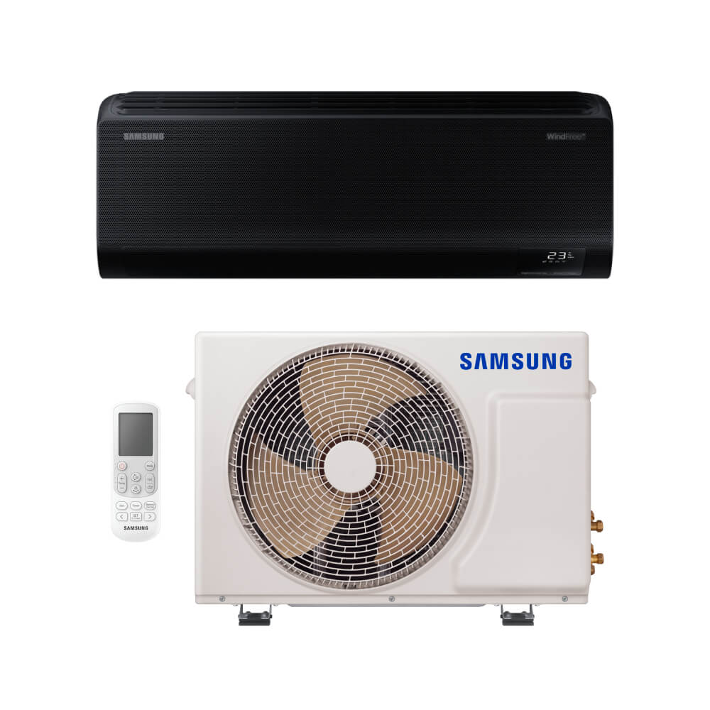 Ar Condicionado Split Inverter 12000 BTUs Samsung Windfree Black AI Quente/Frio AR12CSECABTNAZ - 220V Ar Condicionado Split Inverter 12000 BTUs Samsung Windfree Black AI Quente/Frio AR12CSECABTNAZ - 220V